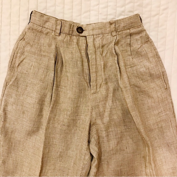Vintage 1980’s Gap beige and tan houndstooth motif pants. Size S. Good used cond - Picture 9 of 11